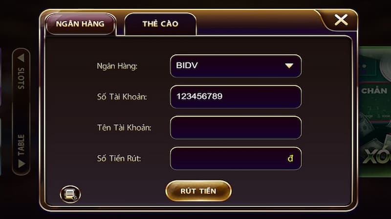 Rút tiền hay nạp tiền cũng đều nhanh ở cổng game này