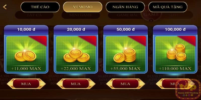 Hệ thống sản phẩm đổi thưởng tại sân chơi rất phong phú