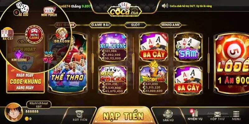 Game đổi thưởng ở Coca Club được biết đến là sân chơi lành mạnh, hiệu quả