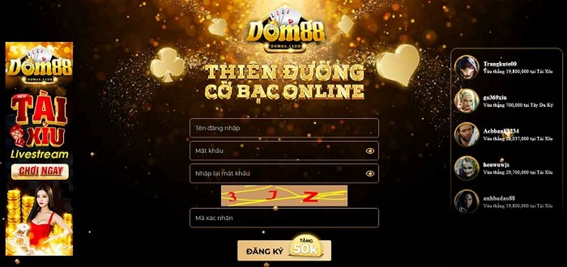 Cổng game dom88 uy tín an toàn