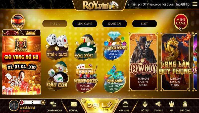 Thông tin về cổng game Roy Vin